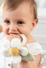 Living Textiles Living Textiles Whimsical Wonderland Ring Rattle - Daisy