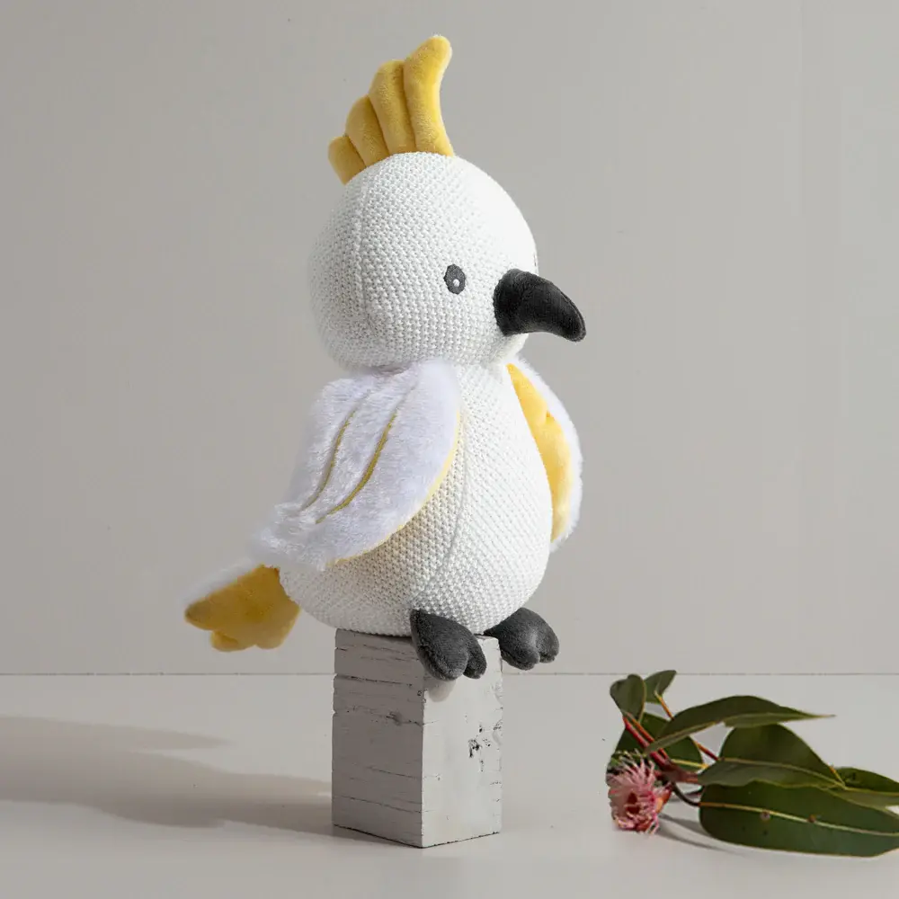 Living Textiles Living Textiles Australiana Knitted Toys - Colin the Cockatoo