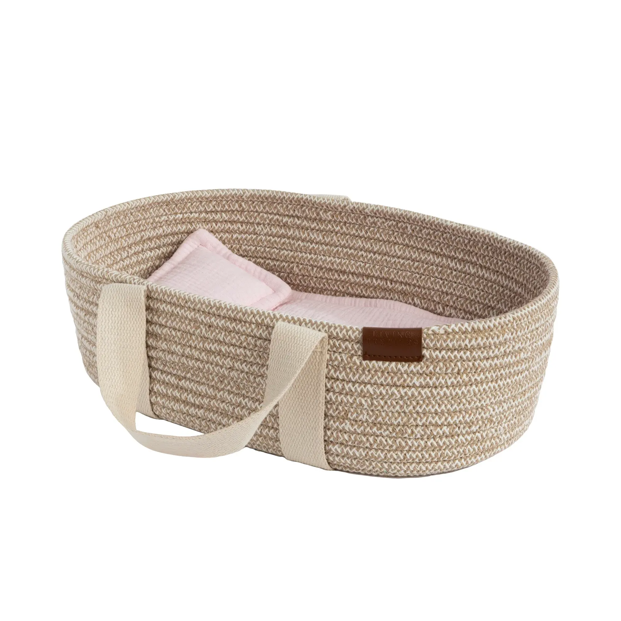 Living Textiles Living Textiles Cotton Rope Doll Basket - Blush