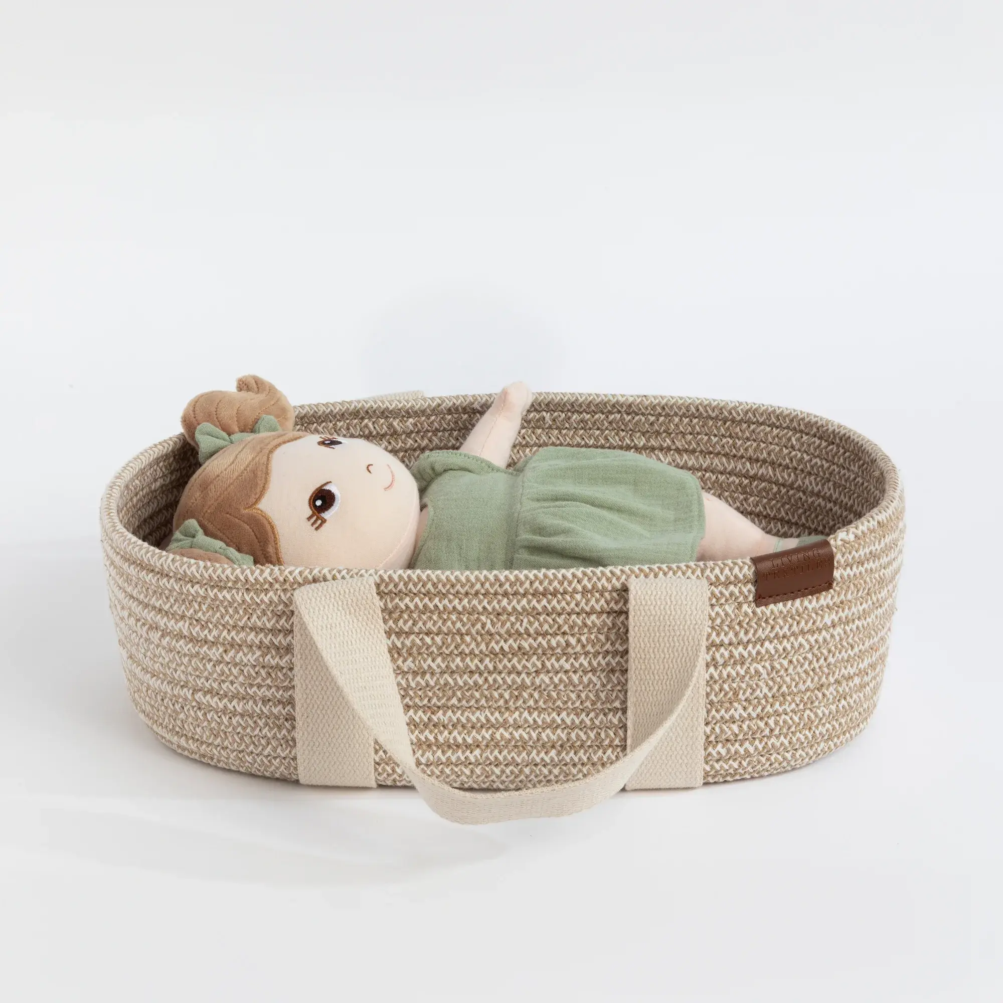 Living Textiles Living Textiles Cotton Rope Doll Basket - Blush