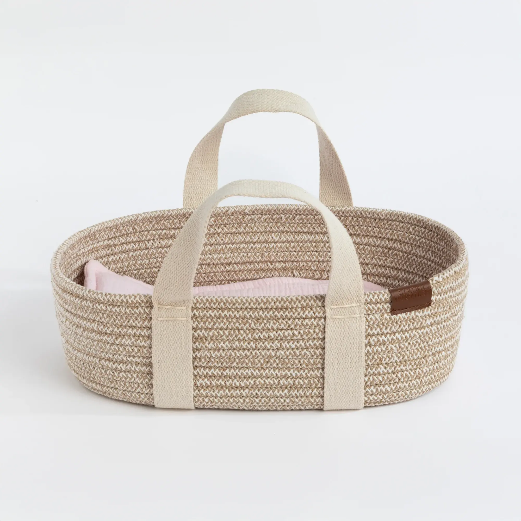 Living Textiles Living Textiles Cotton Rope Doll Basket - Blush