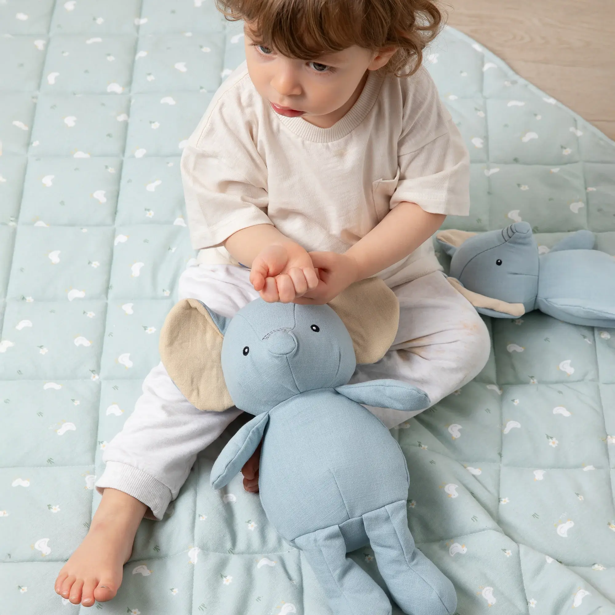 Living Textiles Living Textiles Large Linen Animal - Eddie the Elephant