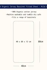 Living Textiles Living Textiles Organic Bassinet Fitted Sheet - Wild Safari