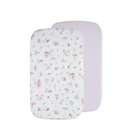 Living Textiles Living Textiles 2 Pack Organic Bassinet Fitted Sheet - Whimsical Wonderland