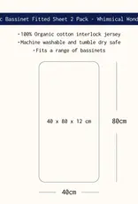 Living Textiles Living Textiles 2 Pack Organic Bassinet Fitted Sheet - Whimsical Wonderland