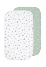 Living Textiles Living Textiles 2 Pack Organic Bedside Sleeper Fitted Sheet - Australiana