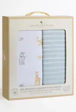 Living Textiles Living Textiles 2 Pack Organic Bedside Sleeper Fitted Sheet - Roam & Roar