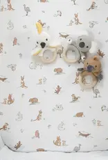 Living Textiles Living Textiles 2 Pack Organic Bedside Sleeper Fitted Sheet - Australiana