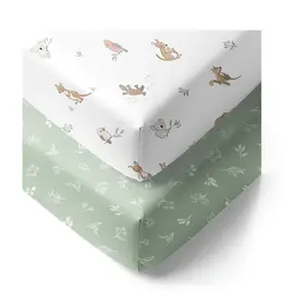 Living Textiles Living Textiles 2 Pack Organic Cot Fitted Sheet - Australiana