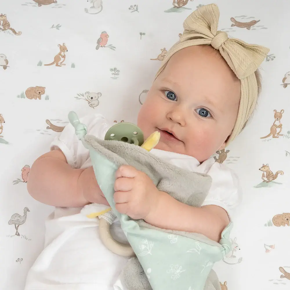 Living Textiles Living Textiles 2 Pack Organic Cot Fitted Sheet - Australiana