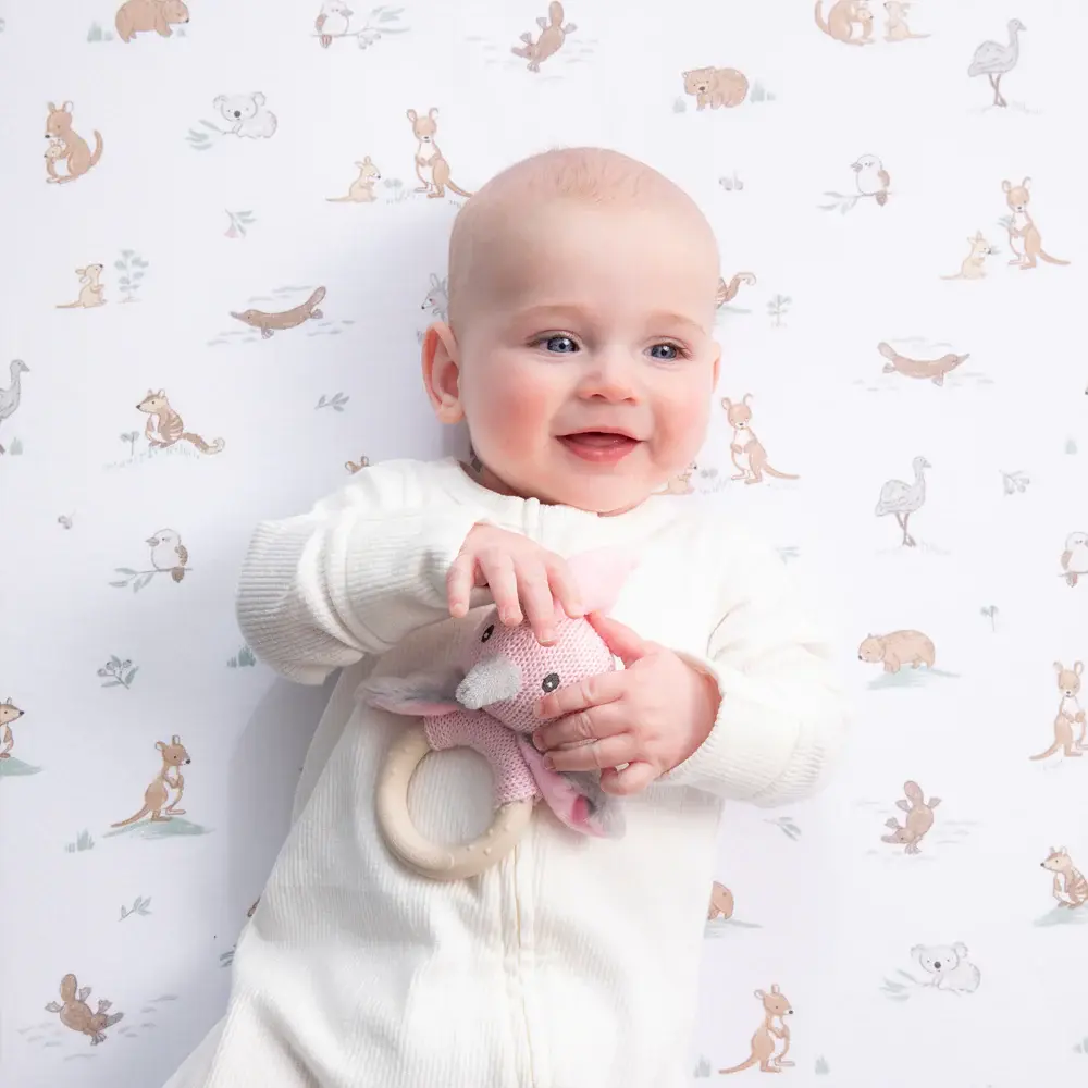 Living Textiles Living Textiles 2 Pack Organic Cot Fitted Sheet - Australiana