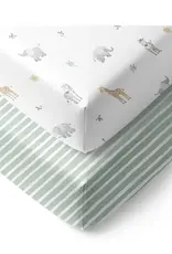 Living Textiles Living Textiles 2 Pack Organic Cot Fitted Sheet - Roam & Roar