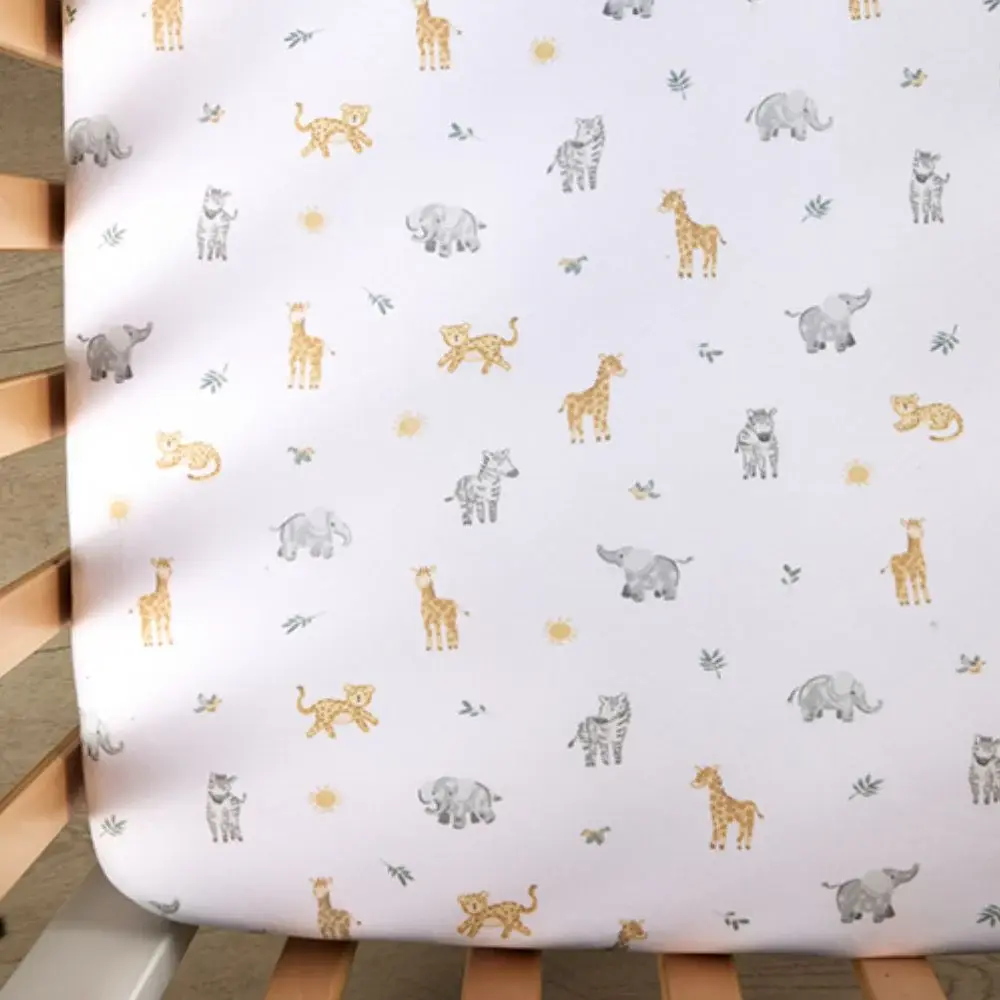 Living Textiles Living Textiles 2 Pack Organic Cot Fitted Sheet - Roam & Roar