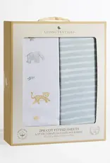 Living Textiles Living Textiles 2 Pack Organic Cot Fitted Sheet - Roam & Roar