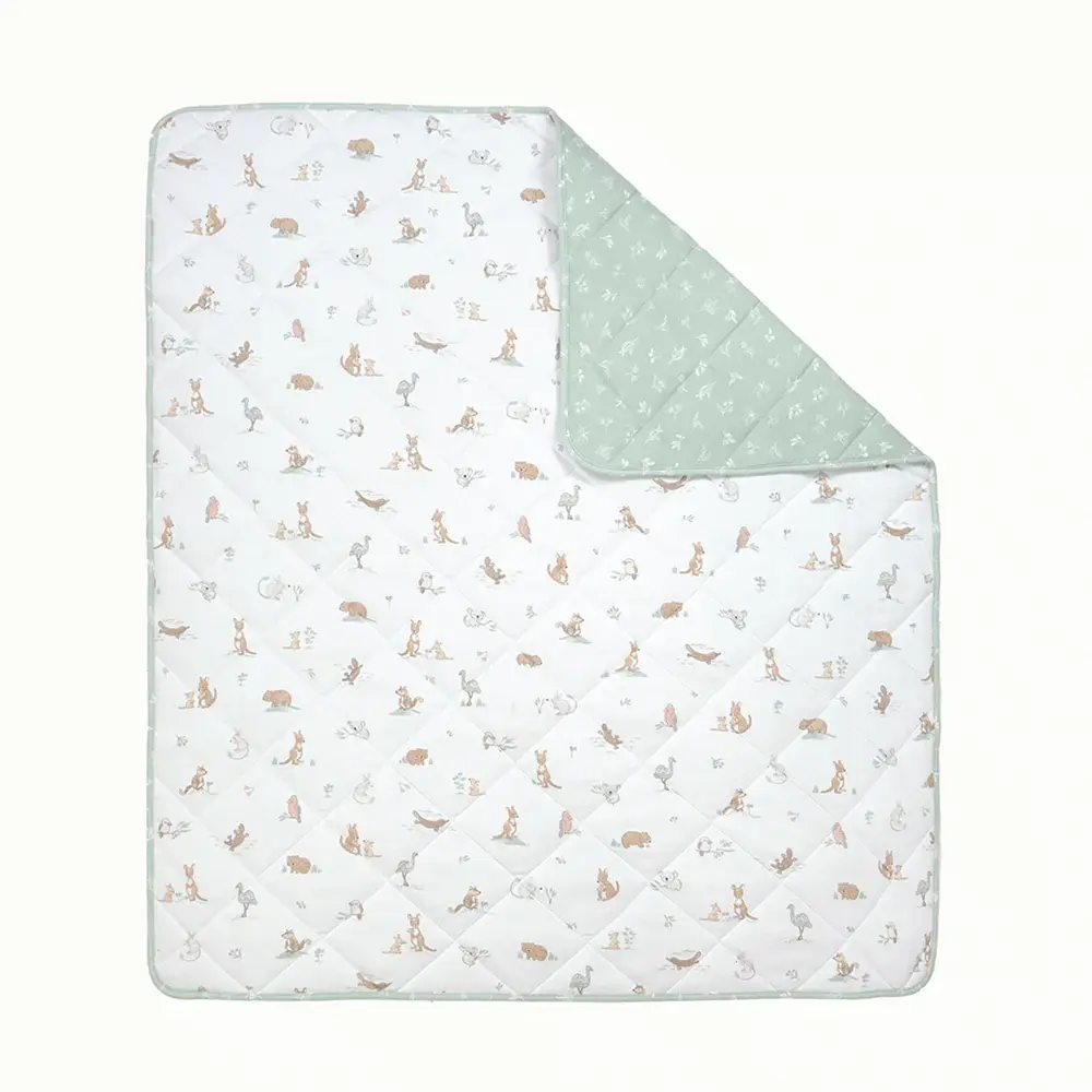 Living Textiles Living Textiles Reversible Quilted Cot Comforter - Australiana