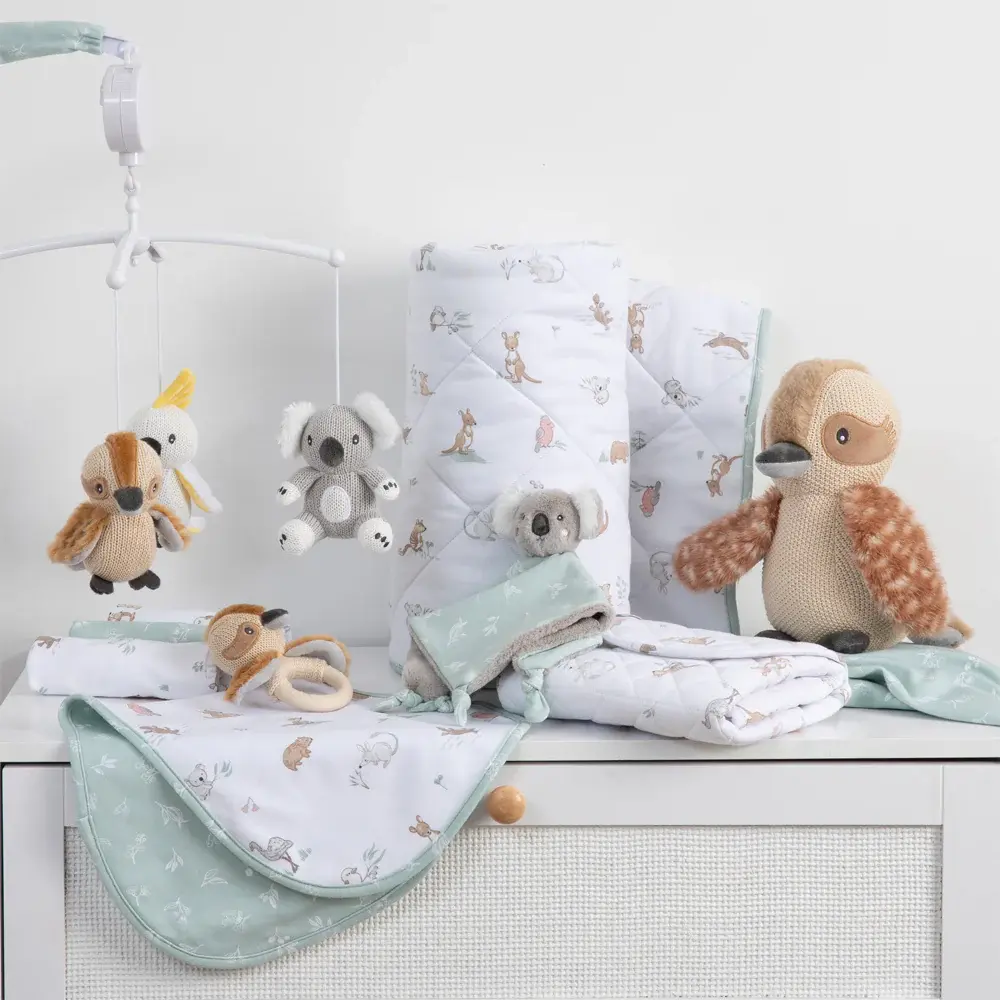 Living Textiles Living Textiles Reversible Quilted Cot Comforter - Australiana