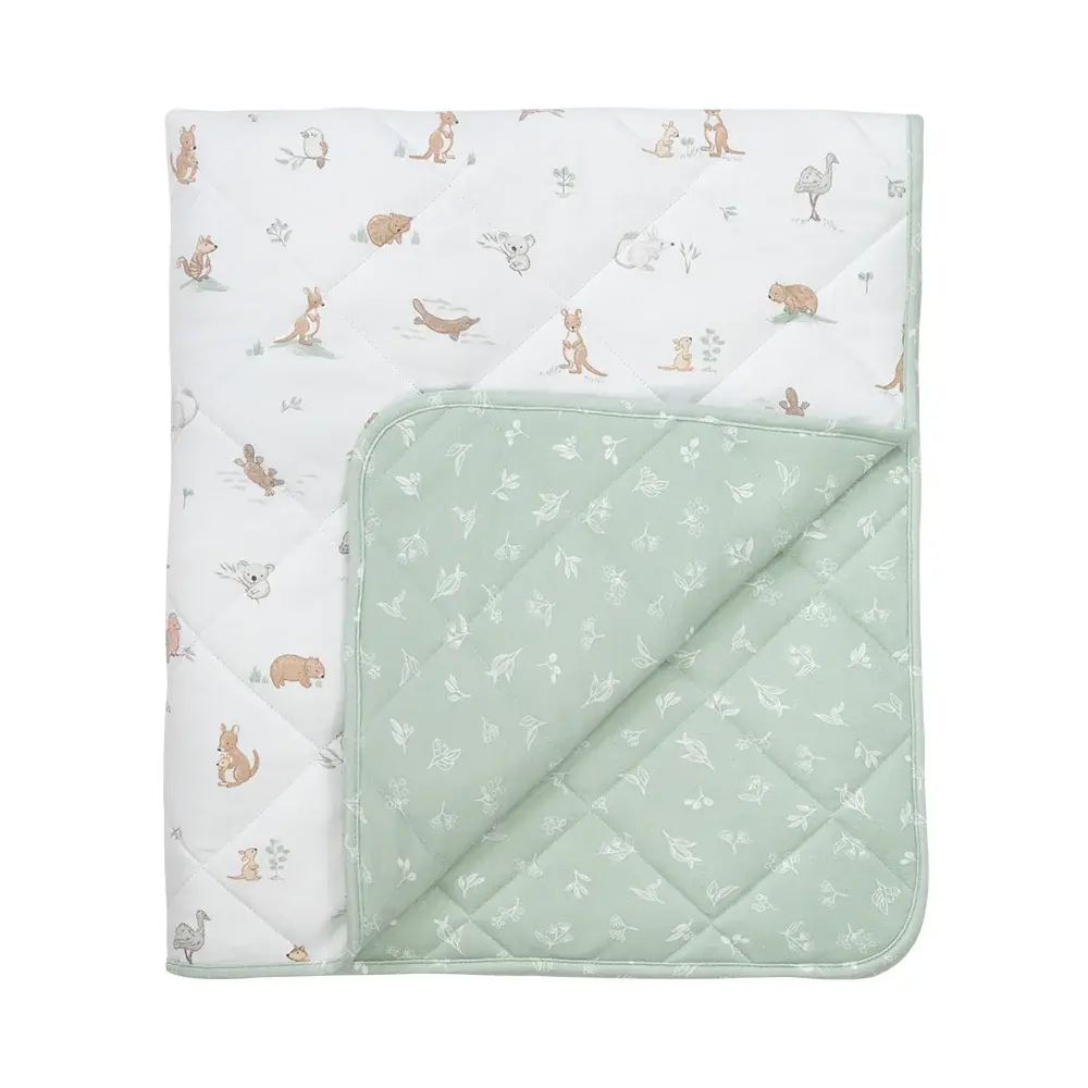 Living Textiles Living Textiles Reversible Quilted Cot Comforter - Australiana