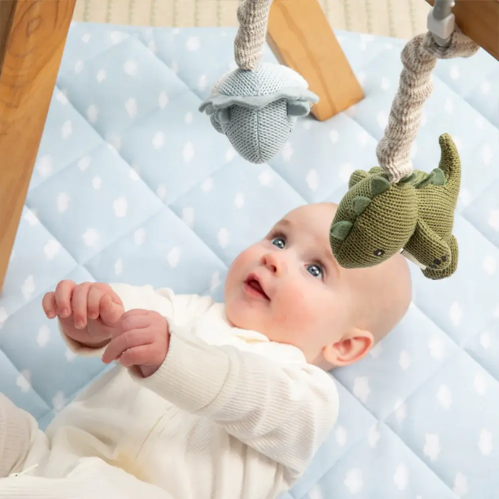 Living Textiles Living Textiles Reversible Quilted Cot Comforter - Elephant Playtime