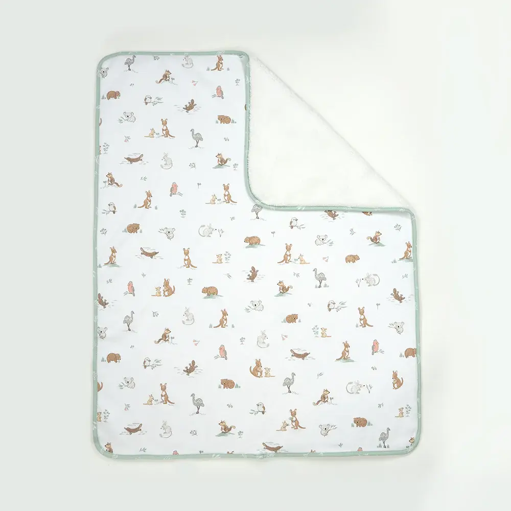 Living Textiles Living Textiles Sherpa Pram Blanket - Australiana