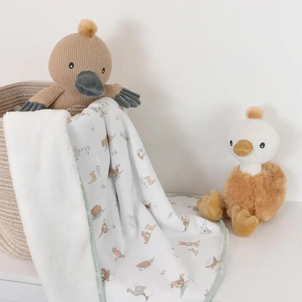Living Textiles Living Textiles Sherpa Pram Blanket - Australiana