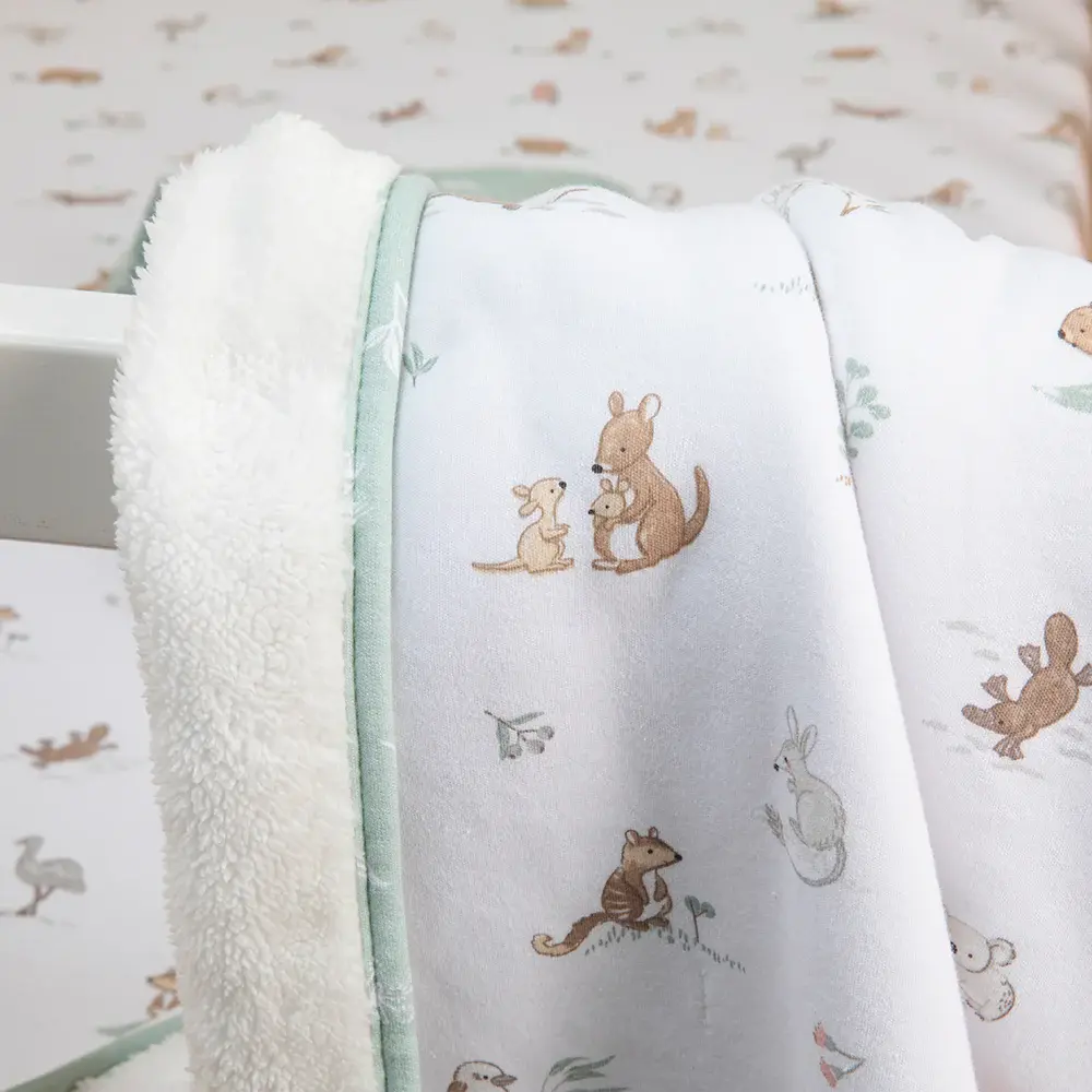 Living Textiles Living Textiles Sherpa Pram Blanket - Australiana