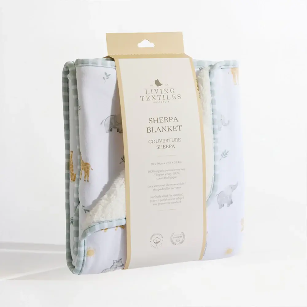 Living Textiles Living Textiles Sherpa Pram Blanket - Roam & Roar