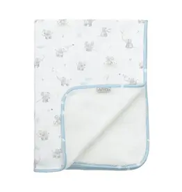 Living Textiles Living Textiles Sherpa Pram Blanket - Elephant Playtime