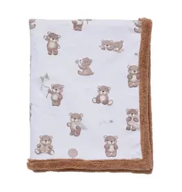 Living Textiles Living Textiles Sherpa Pram Blanket - Cuddly Bear