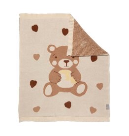 Living Textiles Living Textiles Fluffly Jacquard Blanket - Cuddly Bear