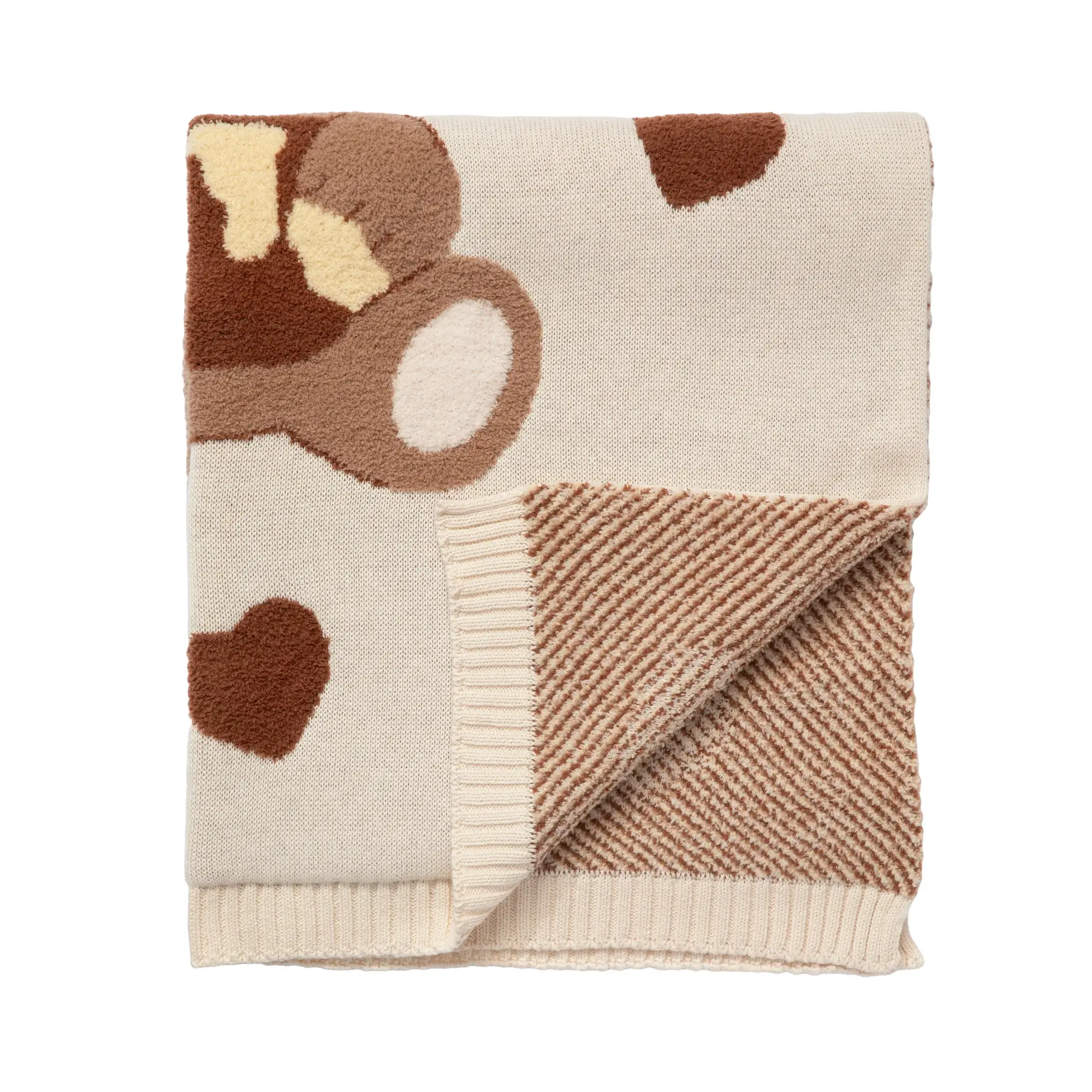 Living Textiles Living Textiles Fluffly Jacquard Blanket - Cuddly Bear