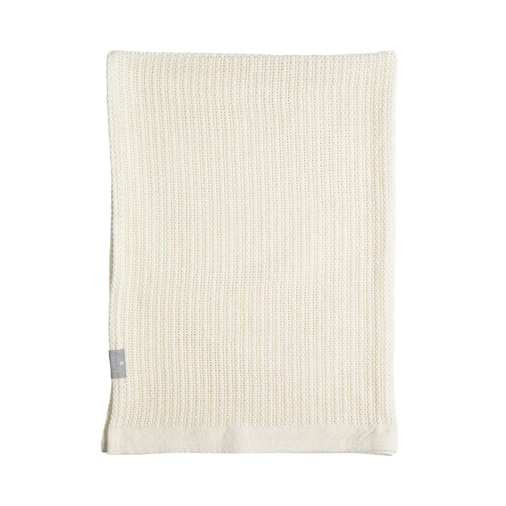 Living Textiles Living Textiles Cotton Cellular Blanket - Natural White