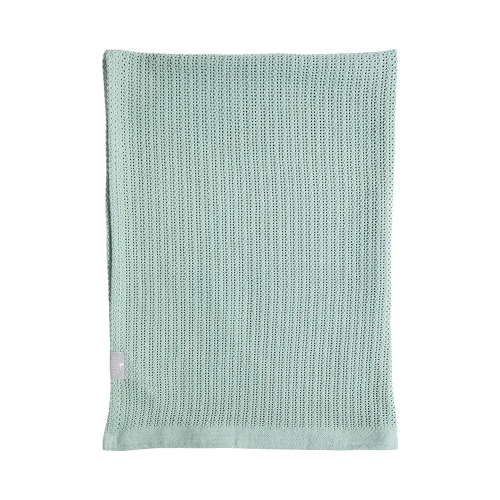 Living Textiles Living Textiles Cotton Cellular Blanket - Sage