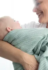 Living Textiles Living Textiles Cotton Cellular Blanket - Sage