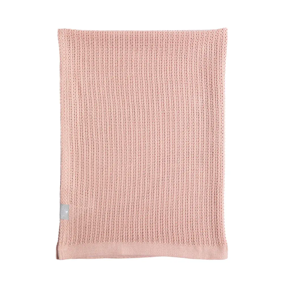 Living Textiles Living Textiles Cotton Cellular Blanket - Dusty Pink