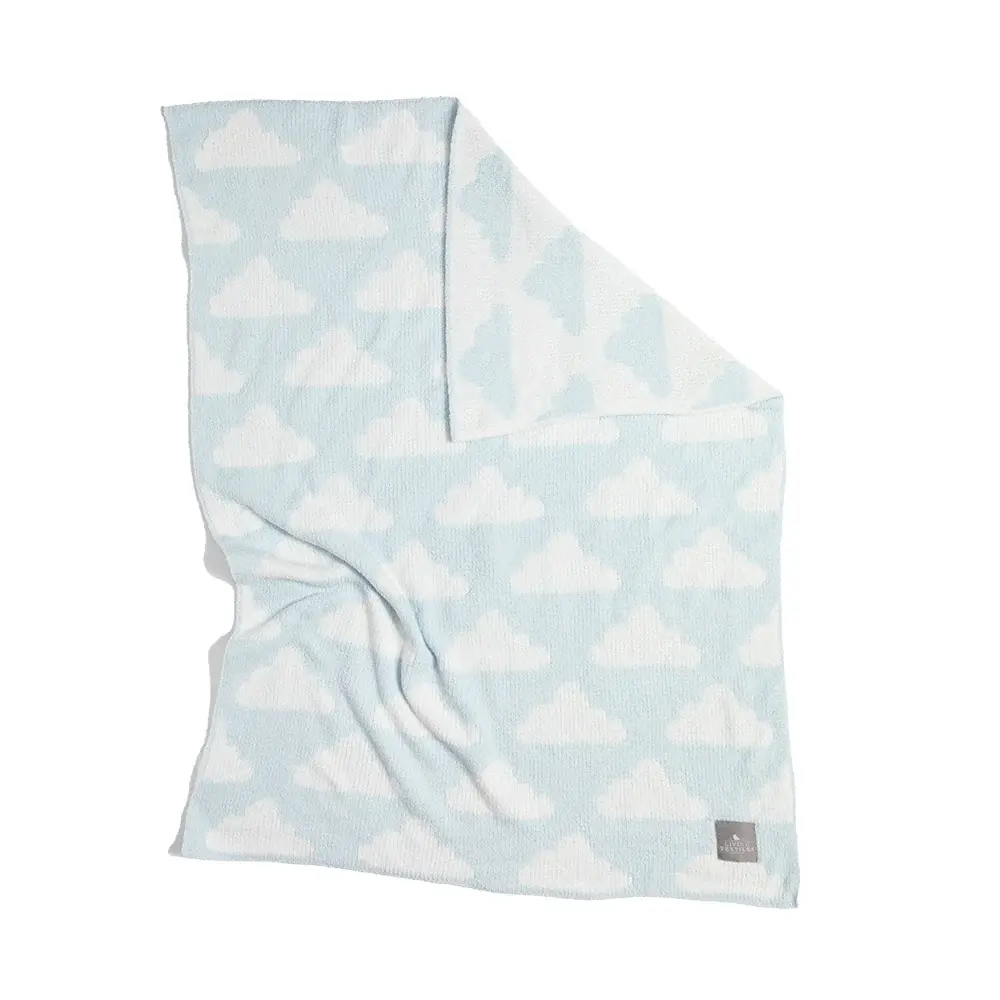 Living Textiles Living Textiles Chenille Blanket - Blue Clouds