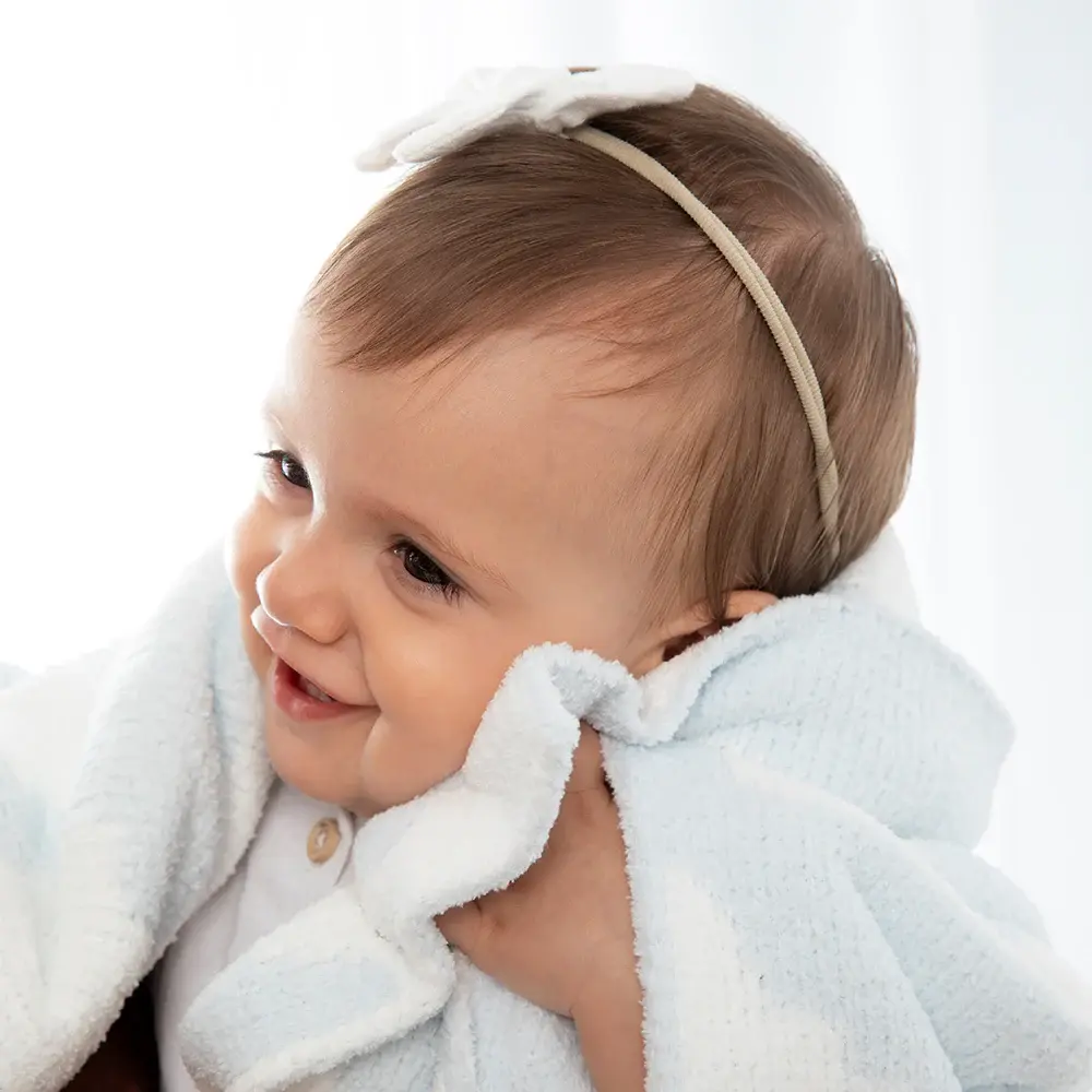 Living Textiles Living Textiles Chenille Blanket - Blue Clouds