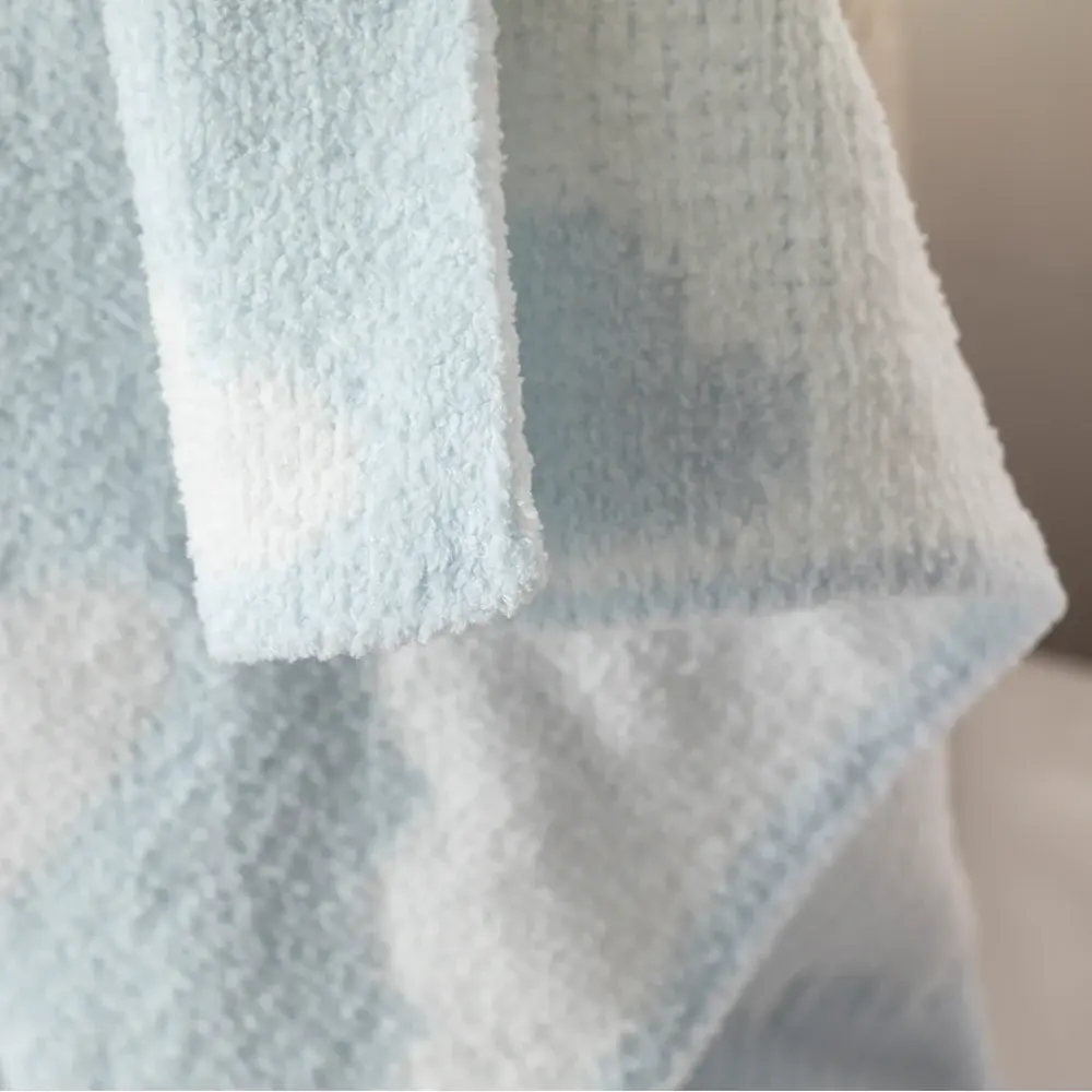 Living Textiles Living Textiles Chenille Blanket - Blue Clouds