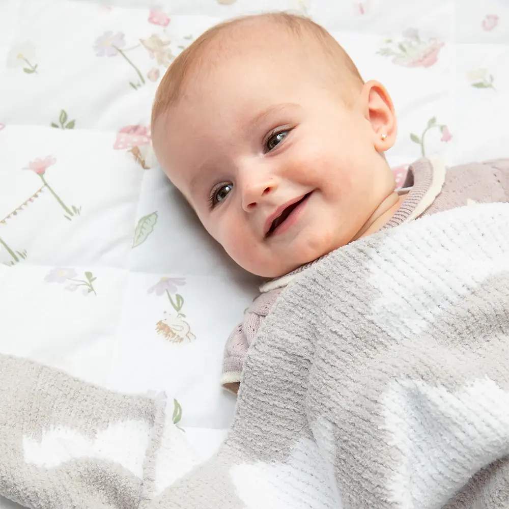 Living Textiles Living Textiles Chenille Blanket - Grey Clouds