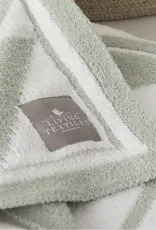 Living Textiles Living Textiles Chenille Blanket - Sage Triangle