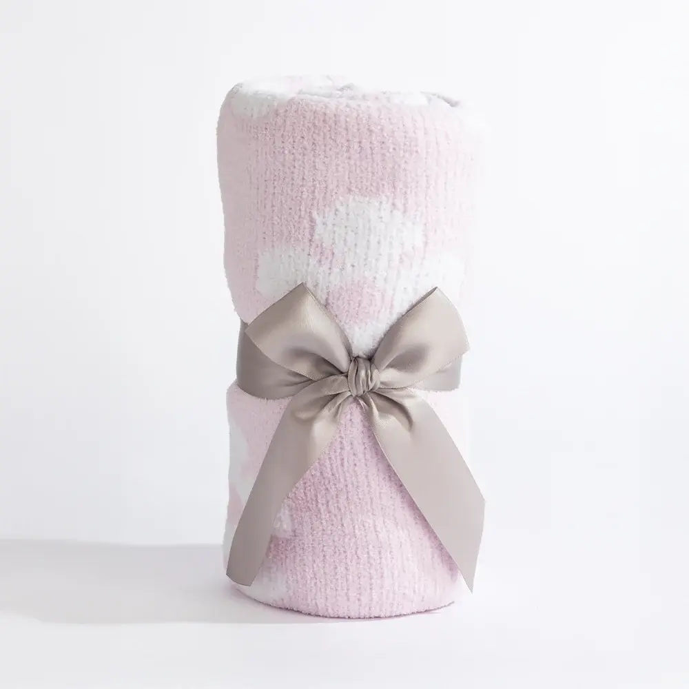 Living Textiles Living Textiles Chenille Blanket - Purple Flower