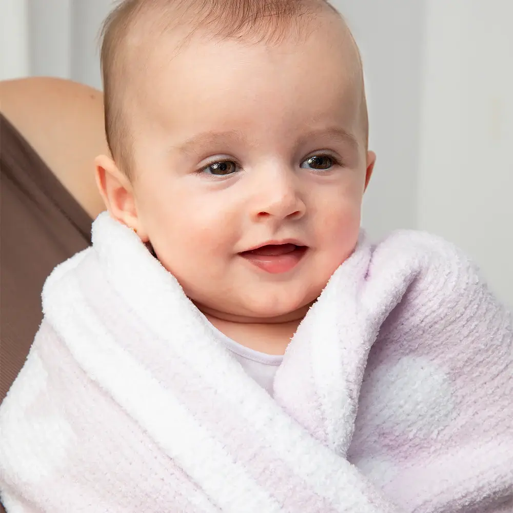 Living Textiles Living Textiles Chenille Blanket - Purple Flower