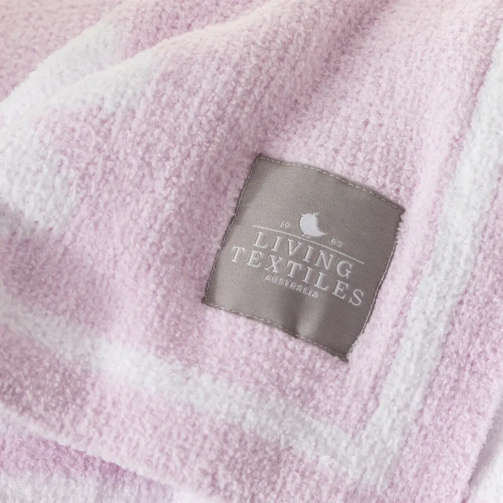 Living Textiles Living Textiles Chenille Blanket - Purple Flower