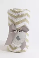 Living Textiles Living Textiles Chenille Blanket - Chevron/Taupe