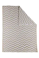 Living Textiles Living Textiles Chenille Blanket - Chevron/Taupe