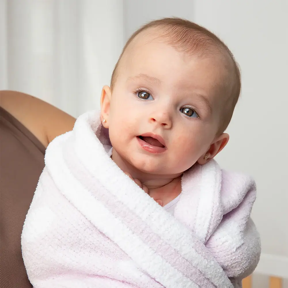 Living Textiles Living Textiles Chenille Blanket - Purple Flower