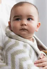 Living Textiles Living Textiles Chenille Blanket - Chevron/Taupe