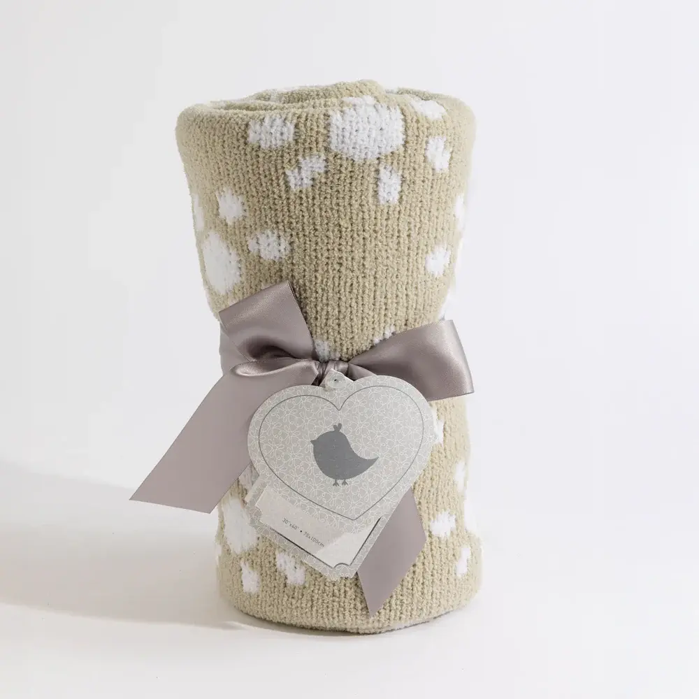 Living Textiles Living Textiles Chenille Blanket - Sun Flower/Taupe