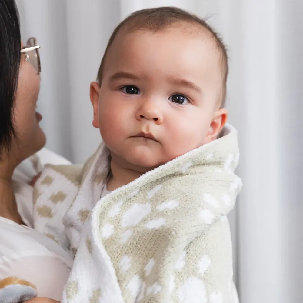 Living Textiles Living Textiles Chenille Blanket - Sun Flower/Taupe