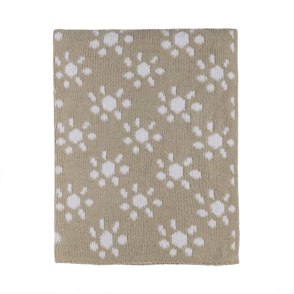 Living Textiles Living Textiles Chenille Blanket - Sun Flower/Taupe