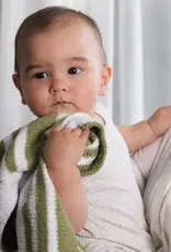 Living Textiles Living Textiles Chenille Blanket - Stripes/Sage